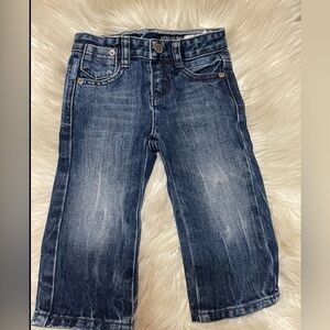 Armani baby blue jeans size 6 months. Still in good condition.